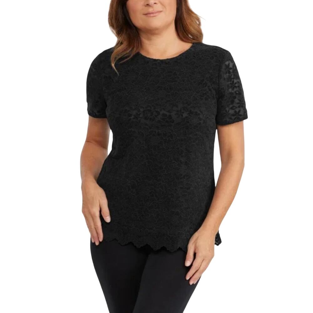 Teddi Rose Ladies' Lace Black Top Size M